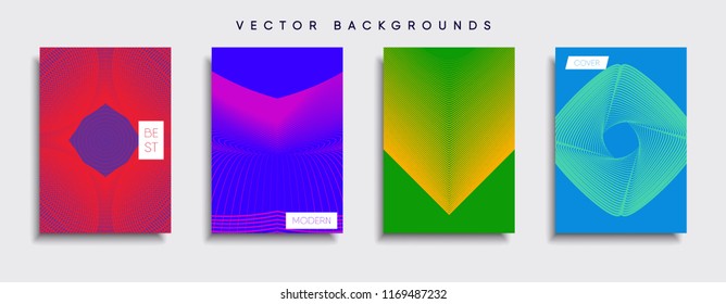 Vector cover designs. Future Poster template. Smartphone modern background set.