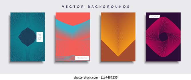 Vector cover designs. Future Poster template. Smartphone modern background set.