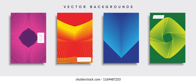 Vector cover designs. Future Poster template. Smartphone modern background set.