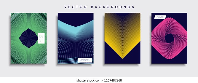 Vector cover designs. Future Poster template. Smartphone modern background set.