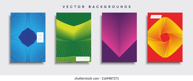 Vector cover designs. Future Poster template. Smartphone modern background set.