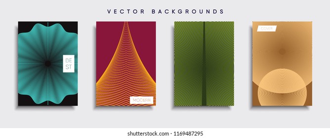 Vector cover designs. Future Poster template. Smartphone modern background set.