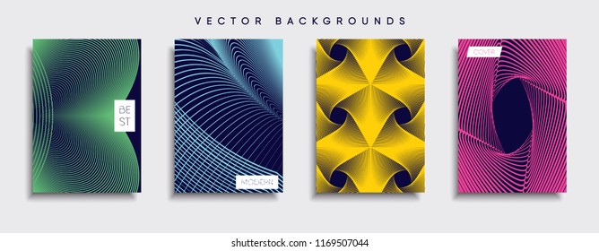 Vector cover designs. Future Poster template. Smartphone modern background set.