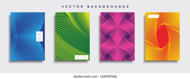 Vector cover designs. Future Poster template. Smartphone modern background set.