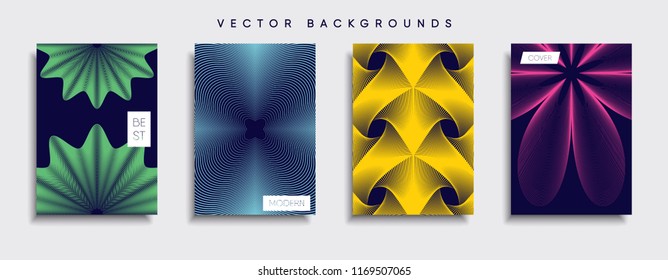 Vector cover designs. Future Poster template. Smartphone modern background set.