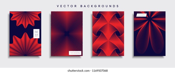 Vector cover designs. Future Poster template. Smartphone modern background set.