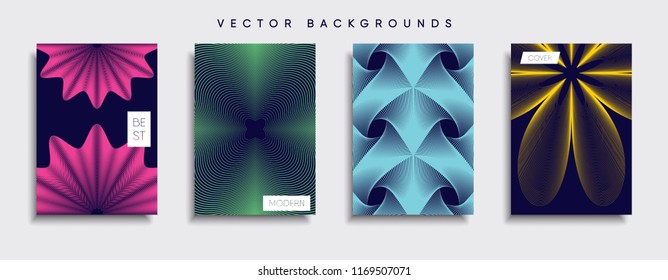 Vector cover designs. Future Poster template. Smartphone modern background set.