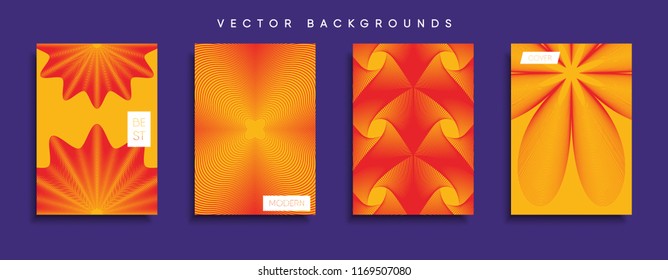 Vector cover designs. Future Poster template. Smartphone modern background set.