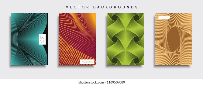 Vector cover designs. Future Poster template. Smartphone modern background set.