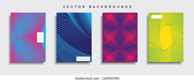 Vector cover designs. Future Poster template. Smartphone modern background set.