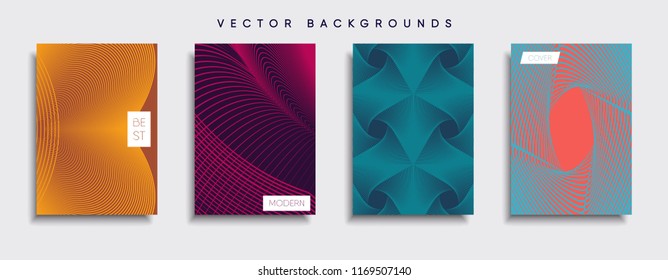 Vector cover designs. Future Poster template. Smartphone modern background set.