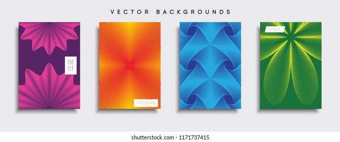 Vector cover designs. Future Poster template. Smartphone modern background set.