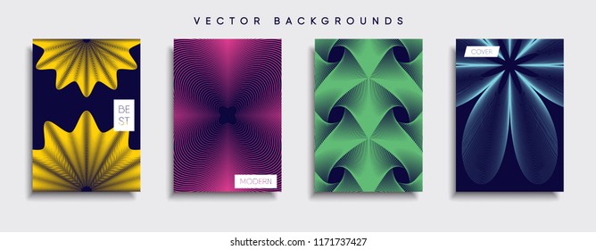 Vector cover designs. Future Poster template. Smartphone modern background set.