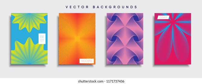 Vector cover designs. Future Poster template. Smartphone modern background set.