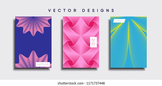 Vector cover designs. Future Poster template. Smartphone modern background set.