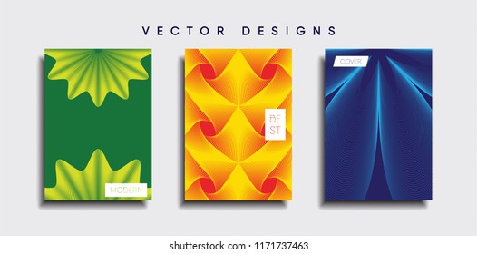 Vector cover designs. Future Poster template. Smartphone modern background set.