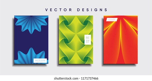 Vector cover designs. Future Poster template. Smartphone modern background set.