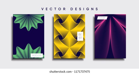 Vector cover designs. Future Poster template. Smartphone modern background set.