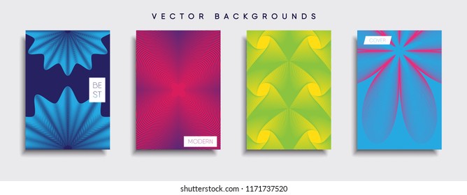 Vector cover designs. Future Poster template. Smartphone modern background set.