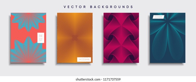 Vector cover designs. Future Poster template. Smartphone modern background set.