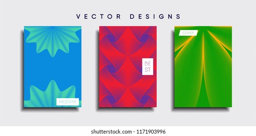 Vector cover designs. Future Poster template. Smartphone modern background set.