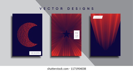 Vector cover designs. Future Poster template. Smartphone modern background set.