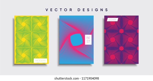 Vector cover designs. Future Poster template. Smartphone modern background set.