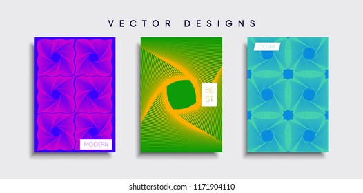 Vector cover designs. Future Poster template. Smartphone modern background set.