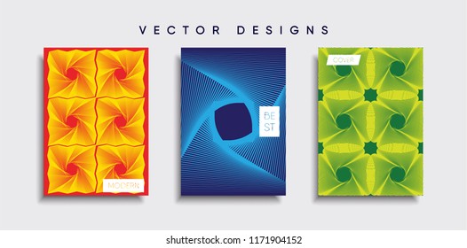 Vector cover designs. Future Poster template. Smartphone modern background set.