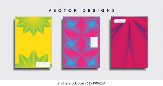Vector cover designs. Future Poster template. Smartphone modern background set.