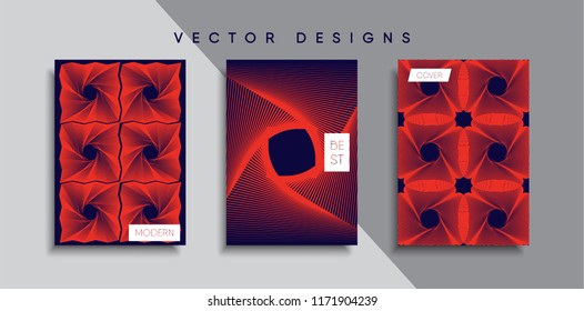 Vector cover designs. Future Poster template. Smartphone modern background set.
