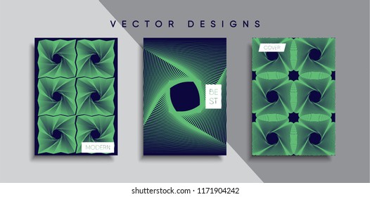 Vector cover designs. Future Poster template. Smartphone modern background set.