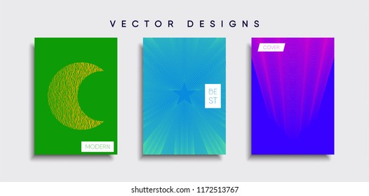 Vector cover designs. Future Poster template. Smartphone modern background set.