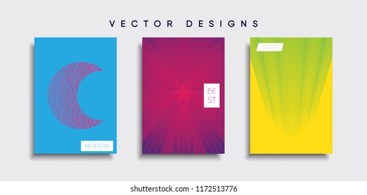 Vector cover designs. Future Poster template. Smartphone modern background set.