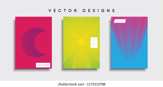 Vector cover designs. Future Poster template. Smartphone modern background set.