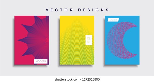 Vector cover designs. Future Poster template. Smartphone modern background set.