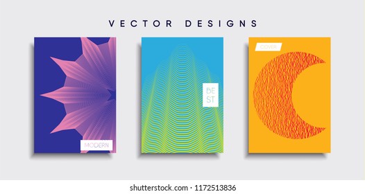 Vector cover designs. Future Poster template. Smartphone modern background set.