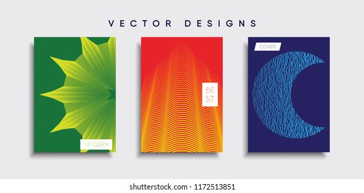 Vector cover designs. Future Poster template. Smartphone modern background set.