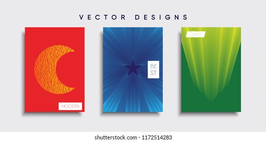 Vector cover designs. Future Poster template. Smartphone modern background set.