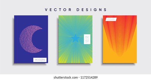 Vector cover designs. Future Poster template. Smartphone modern background set.