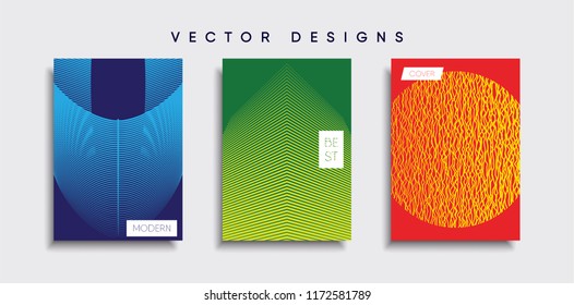 Vector cover designs. Future Poster template. Smartphone modern background set.