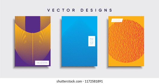 Vector cover designs. Future Poster template. Smartphone modern background set.