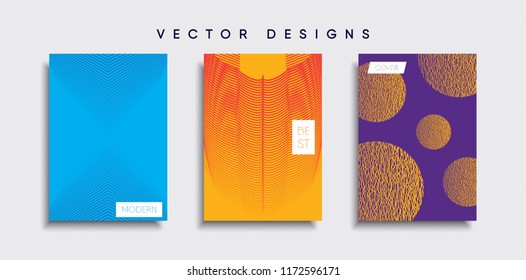 Vector cover designs. Future Poster template. Smartphone modern background set.