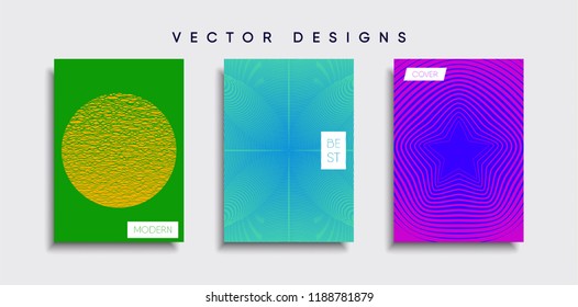 Vector cover designs. Future Poster template. Smartphone modern background set.