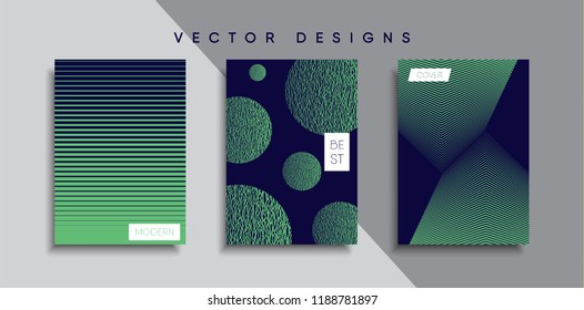 Vector cover designs. Future Poster template. Smartphone modern background set.
