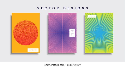 Vector cover designs. Future Poster template. Smartphone modern background set.