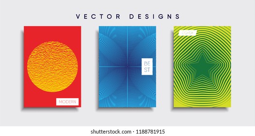 Vector cover designs. Future Poster template. Smartphone modern background set.