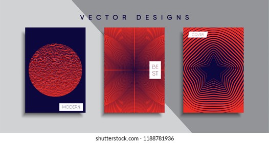 Vector cover designs. Future Poster template. Smartphone modern background set.