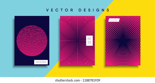 Vector cover designs. Future Poster template. Smartphone modern background set.