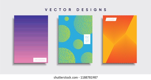 Vector cover designs. Future Poster template. Smartphone modern background set.